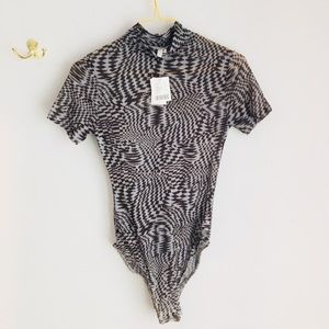 SZ M Out From Under Micro Mesh Bodysuit